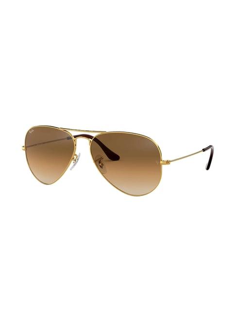 Ray-Ban Men Gradient Brown Lens Pilot Sunglasses - 0RB3025I001/5158