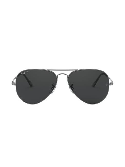 RAY-BAN Unisex Polarized Grey Lens Pilot Sunglasses - 0RB3689004/4862