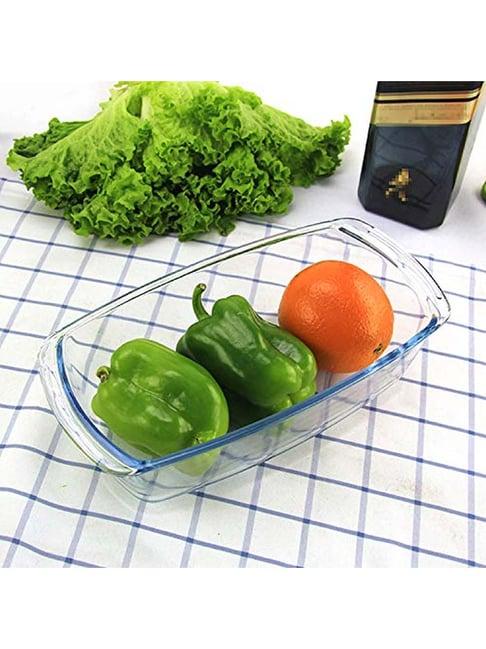 Femora Transparent Borosilicate Glass 210 mm Baking Loaf Pan (1800 ml) - Set of 1