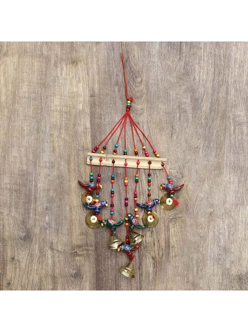 eCraftIndia Handcrafted Decorative Parrot Wall/Door/Window Hanging Bells