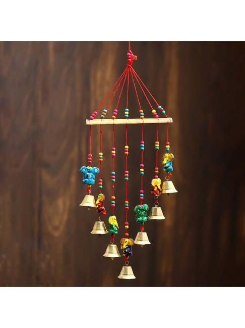 eCraftIndia Handcrafted Decorative Lord Ganesha Wall/Door/Window Hanging Bells