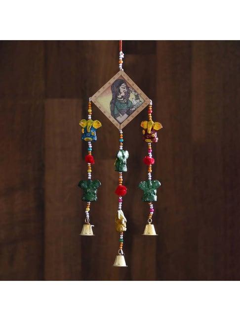 eCraftIndia Handcrafted Decorative Lord Ganesha Wall/Door/Window Hanging Bell