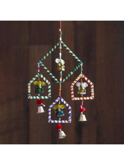 eCraftIndia Handcrafted Decorative Lord Ganesha Wall/Door/Window Hanging Bell