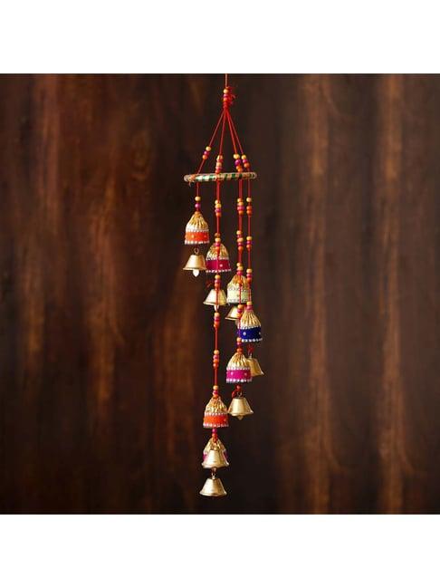 eCraftIndia Handcrafted Decorative Colorful Spiral Wall/Door/Window Hanging Bells