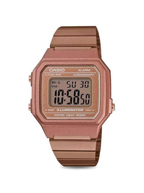 Casio Vintage B650WC-5ADF Rose Gold Digital Dial Rose Gold Stainless Steel Band D200