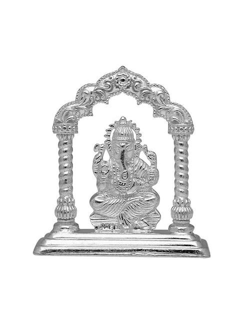 Sri Jagdamba Pearls Lord Ganesha 0.8 Silver Divine Idol