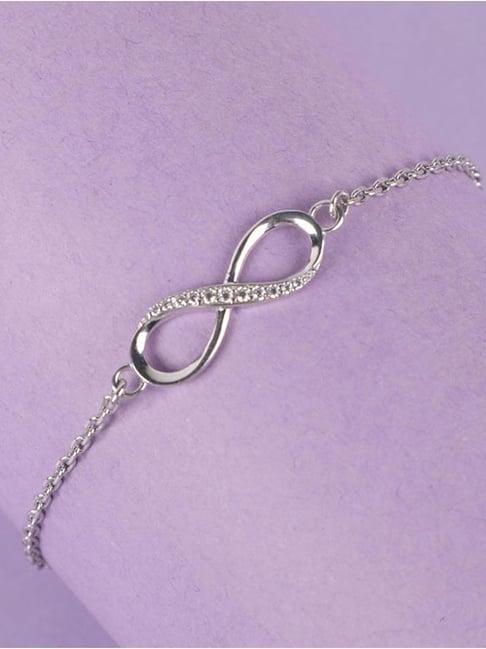 Clara 92.5 Sterling Silver Infinity Bracelet for Women