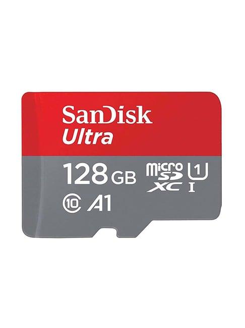 SanDisk Ultra 128GB microSDXC UHS-I Card for Smartphones (Red/Grey)