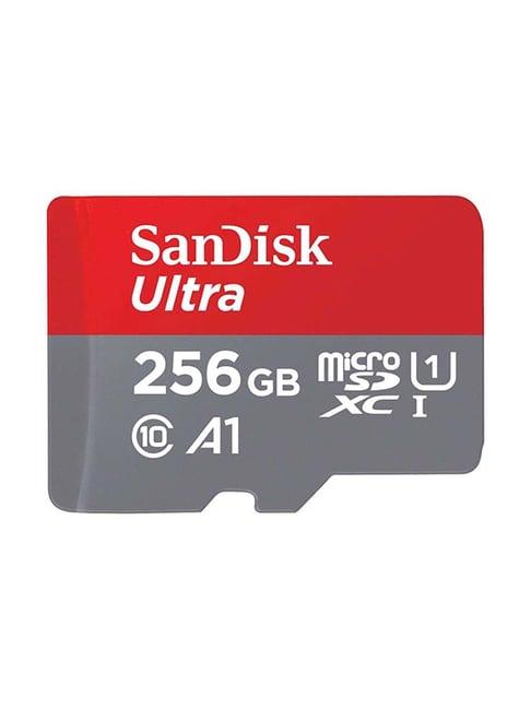 SanDisk Ultra 256GB Class 10 microSDXC UHS-I Card for Smartphones (Red/Grey) (Upto 150 MBP/S)