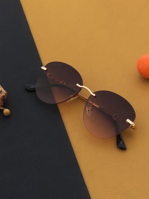 Ted Smith SHORSY_C6 Brown Gradient Oval Sunglasses