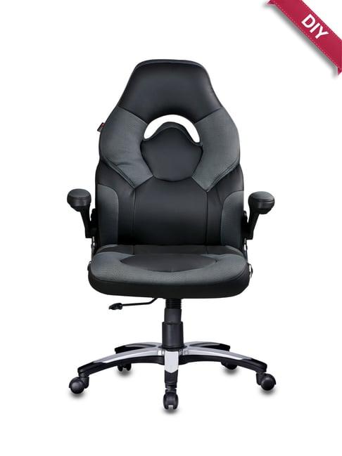 Adiko Systems Grey & Black Stylish Gaming Chair