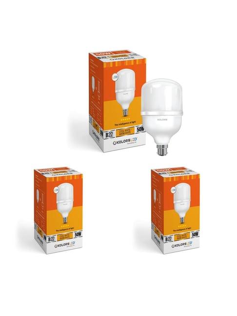 KOLORS Keeto Bulb B22 6500K 50W Pack of 3 - Cool White