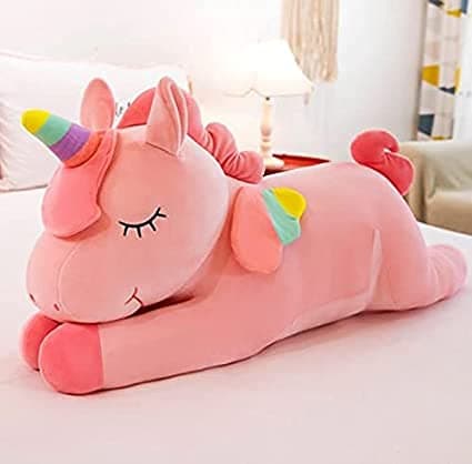 HUG 'n' FEEL SOFT TOYS Flying Unicorn Plush Soft Toy | Magical Pink Stuffed Animal Flying Horse for Kids, Girls, Brother & Sister | Cute Cuddle Buddy & Birthday Gift (40 cm, Pink)