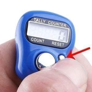 rainbowarts Multiuse Finger Counter Portable Hand Finger Ring Counting Machine Digital Head Electronic Tally Counter Jap Counting Device for Mantra Jaap Multi-Colour | 11 cm |