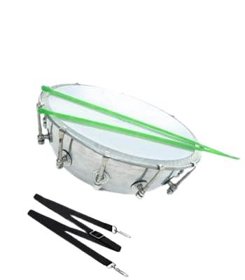 MG MUSIC GALAXY Iron Dhol Tasha Drum 12 inch (12x2) with Stick and belt