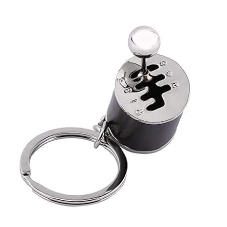 Mistazzo Metal Gear Box Keychain with Movable Knob, Chrome-Plated Alloy, for Car Lovers (Random 1 Color Will Be Send)