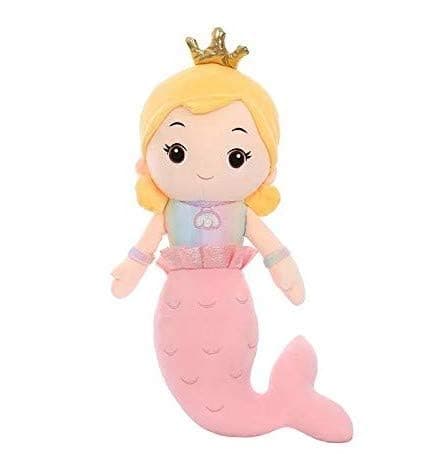 HUG 'n' FEEL SOFT TOYS Random Color Mermaid Soft Doll Stuffed Plush Toy for Kids Girls Birthday Gifts Decoration (Size: 30 cm Color: Pink)