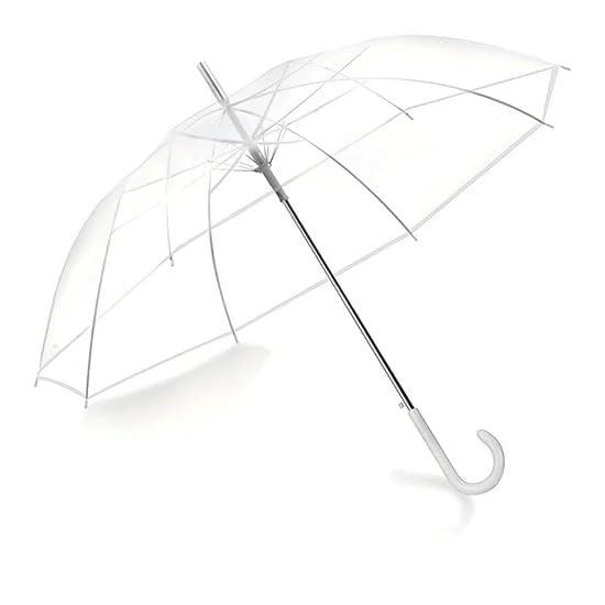 Omnivault Transparent Bubble Umbrella Windproof Waterproof Clear Dome Rain Umbrella With Automatic Open And Curved Handle For Men, Women, Kids, Travel And Outdoor Use