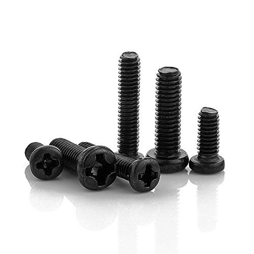 Rpi shop - M4 X 6mm Phillip Drive Pan Head Screws, Hybrid(Phillips + Slotted) Drive, Fully Thread, Black Oxide Finish, Machine Thread, Quantity - 75 Pcs
