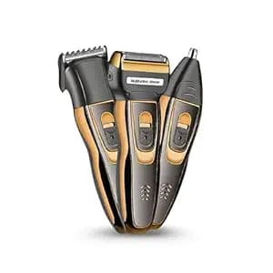 Concepta Trimmer for Men All in One - 3 in 1 Rechargeable Grooming Kit for Men – Beard Trimmer, Hair Clipper, and Nose Trimmer – Corded and Cordless Trimmers for Man - Black