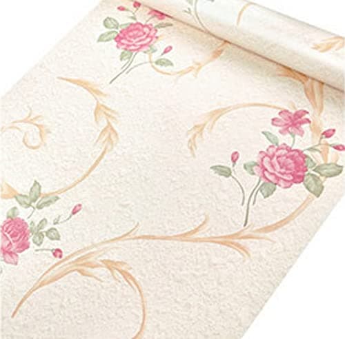 HOMEMATES Self-Adhesive Wallpaper Waterproof Old Furniture Vinyl Stickers Wooden Door Wardrobe Desktop PVC Wall Papers 45 X 304 CM (Rose Pink Floral)