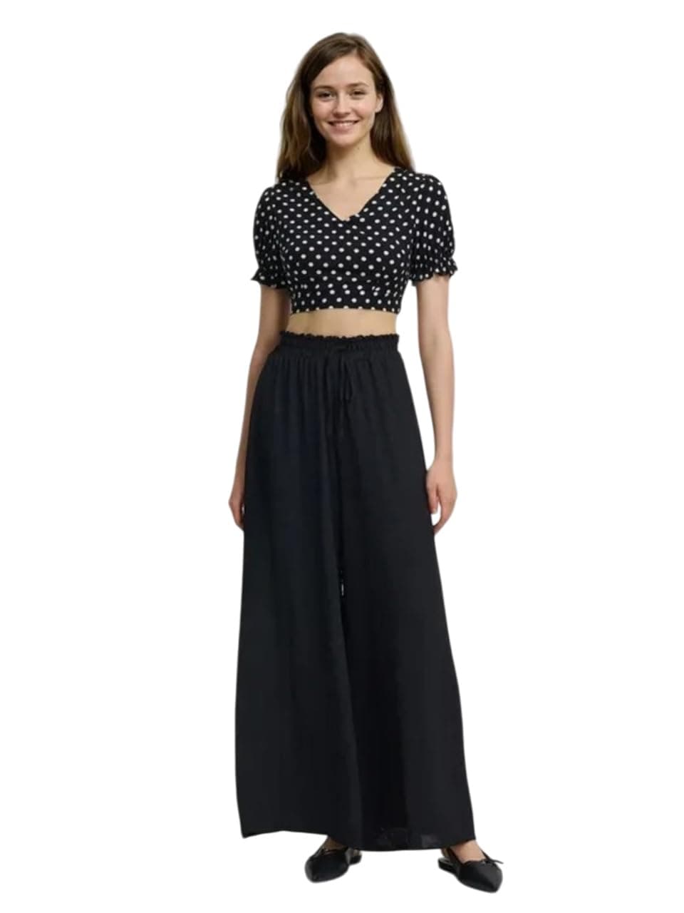 KOTTY Women's Solid Breathable Washed Black Pants(Black,L)-KTTWOMENSPANT675L