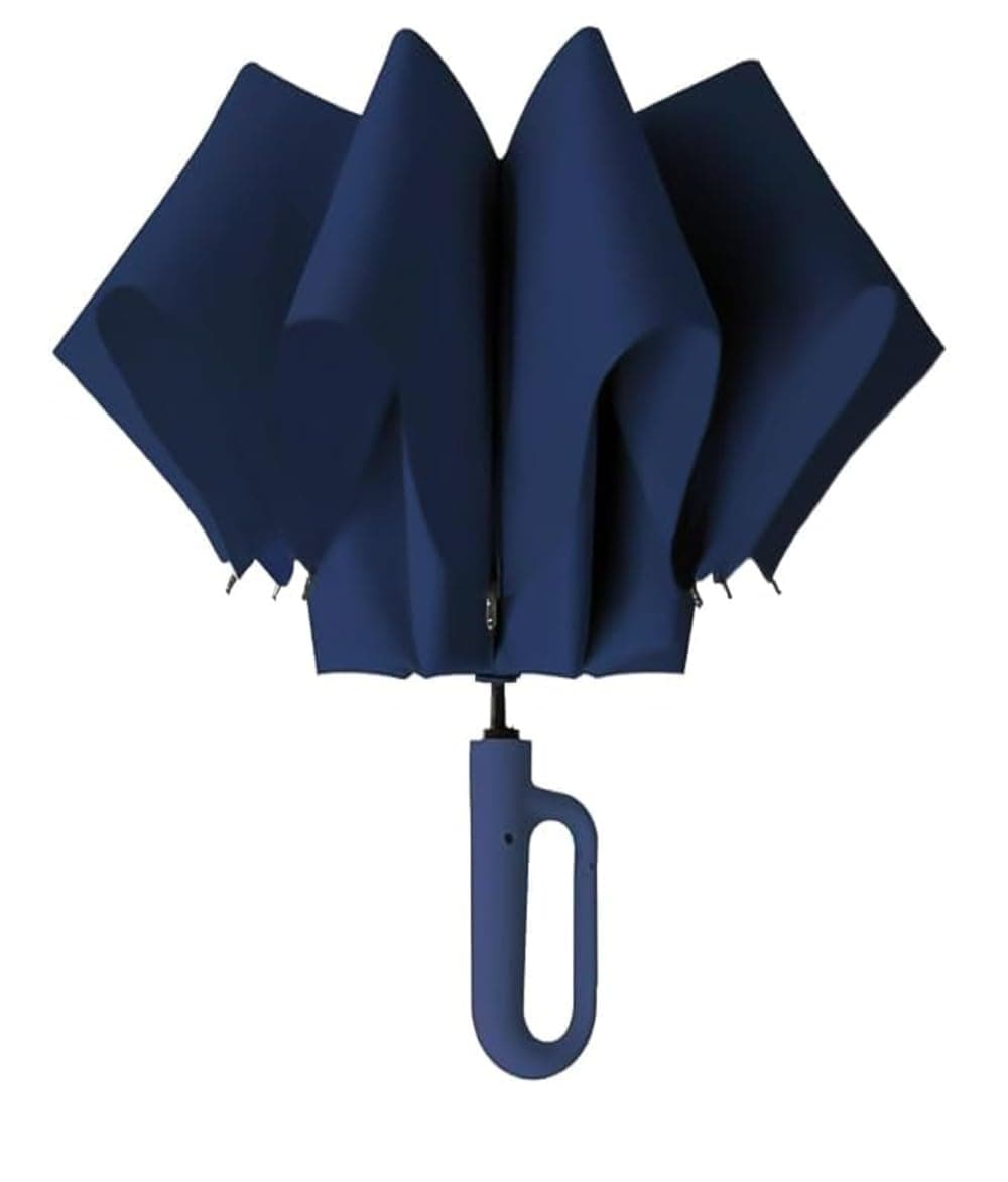TEKCOOL UV Umbrella with Novelty Carabiner Handle, Travel Umbrellas for Rain and Sun Windproof Compact, Automatic Open Close, 8 Ribs, Portable Umbrella for Men and Women(Navyblue)?.