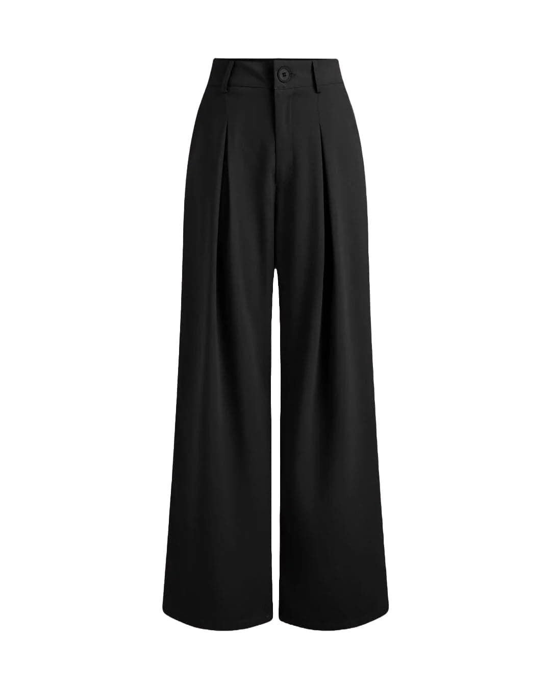 Nermosa High-Waist Korean Trousers with Wide Baggy Fit | Trendy GenZ Streetwear Pants (in, Numeric, 34, Regular, Black)