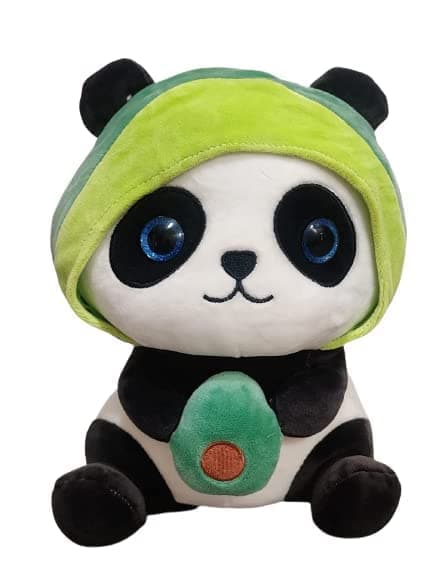 HUG 'n' FEEL SOFT TOYS Avocado Panda Plush Toy, 30cm Cute Stuffed Animal, Soft Lovable Panda Teddy Bear for Kids, Girls & Boys