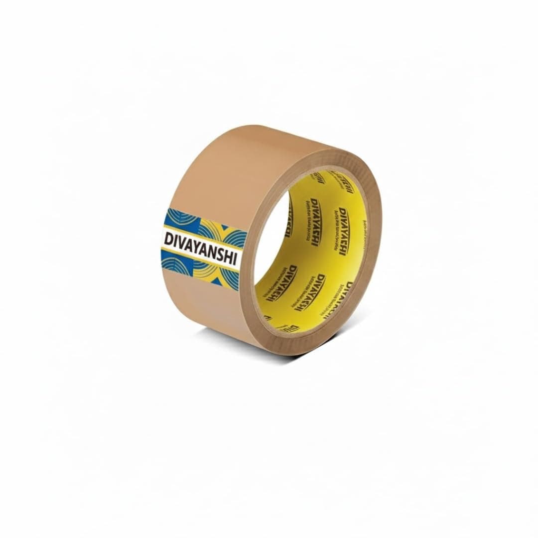 Divayanshi Brown BOPP Packaging Tape | 48mm x 50 Meter | Pack of 1 | Heavy-Duty Carton Sealing & Packing Tape