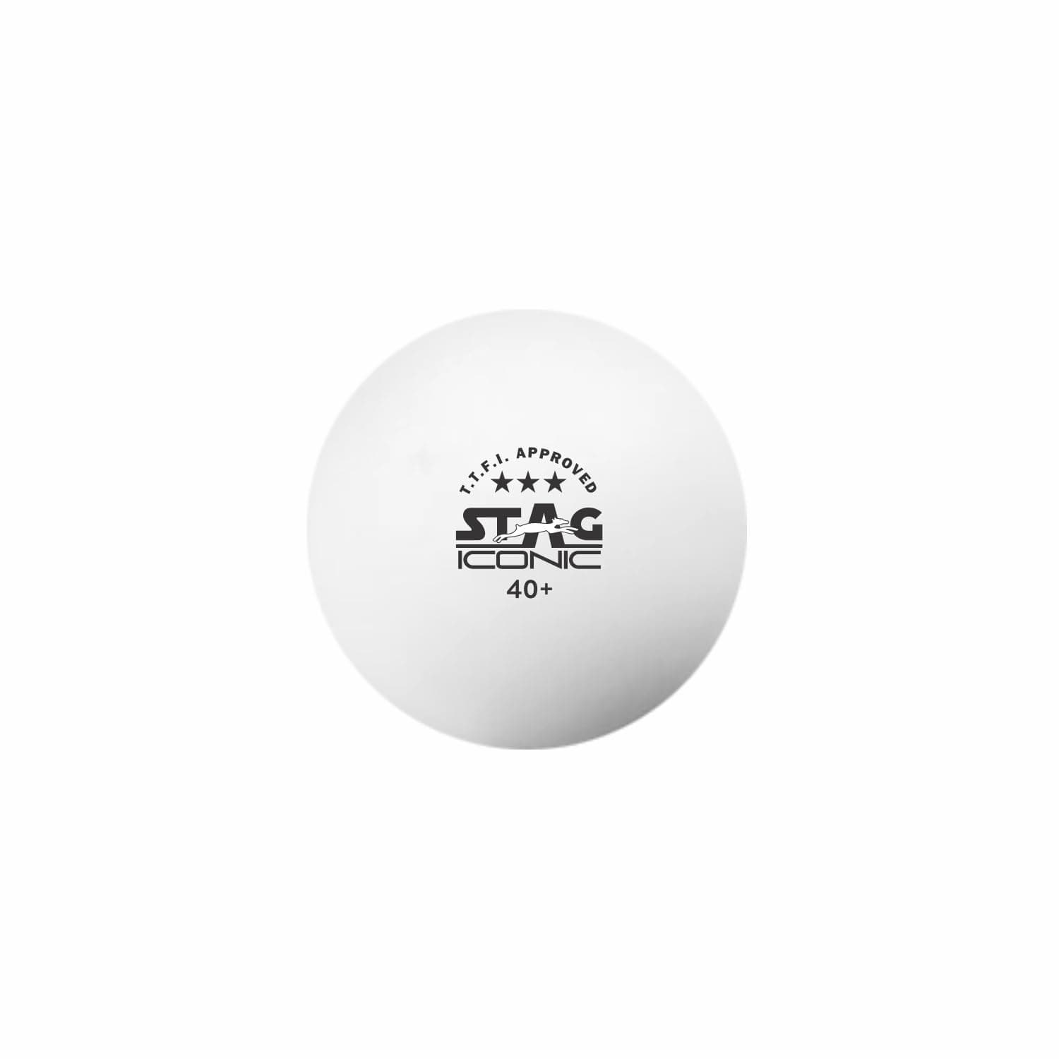 STAG ICONIC New 2024 Launch 3 Star Table Tennis (T.T) Balls| Advanced 40+mm Ping Pong Balls for Training, Tournaments and Recreational Play| Durable for Indoor/Outdoor Games-White(Pack of 3)