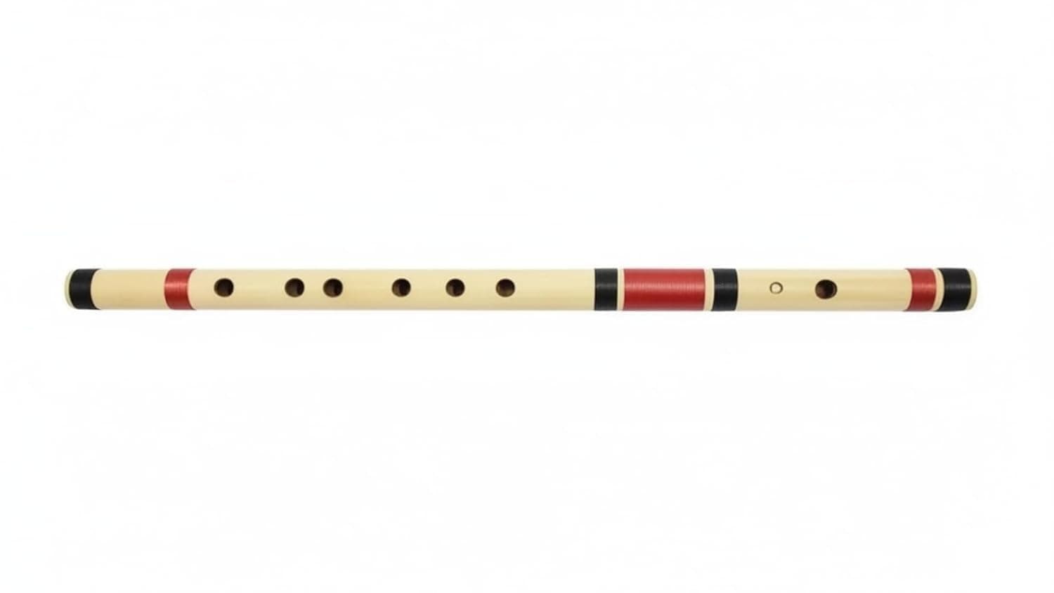 Blue Panther Premium Bamboo Flute in C Natural Tune (~33 cm) – 6 Hole Handcrafted Bansuri for Beginners, Kids & Adults | Smooth Finish Musical Instrument