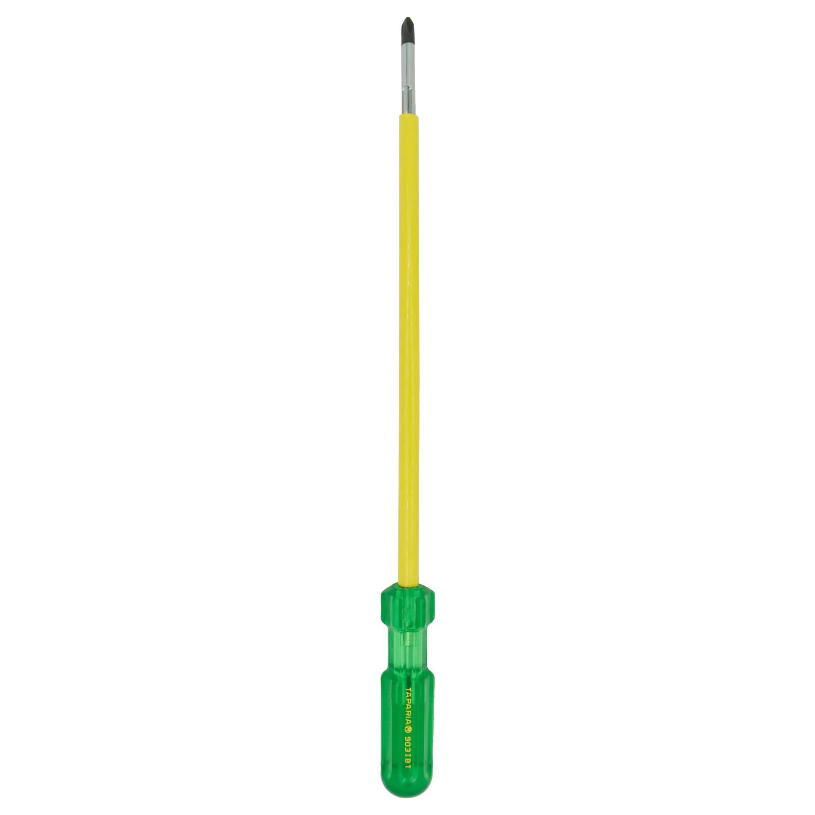 Tapria 903 IBT, Insulated 2 in 1 Screwdriver with Magnetic Blackened Tip|Overall Length 300 mm | Blade Length 250 mm | Tip Size -Star Ph2 x Slotted 6.0| Suitable for Home | DIY | Professional