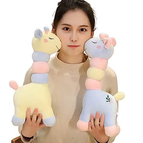 HUG 'n' FEEL SOFT TOYS – Giraffe Soft Toy 30cm | Cute Plush Animal Toy for Kids, Boys, Girls | Ultra Soft, Huggable, Random Color for Birthday, Return Gift, Baby Shower