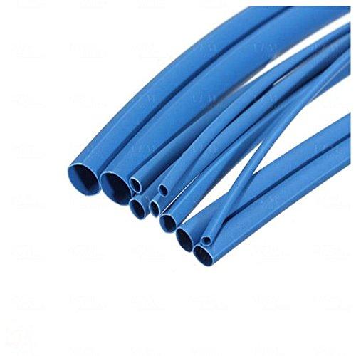 ART IFACT 9 Meters Heat Shrink Tubes: 1 Meter each 1mm, 1.5mm, 2mm, 3mm, 4mm, 5mm, 6mm, 8mm and 10mm Polyolefin 2:1 Sleeve for Wrap - (Blue)