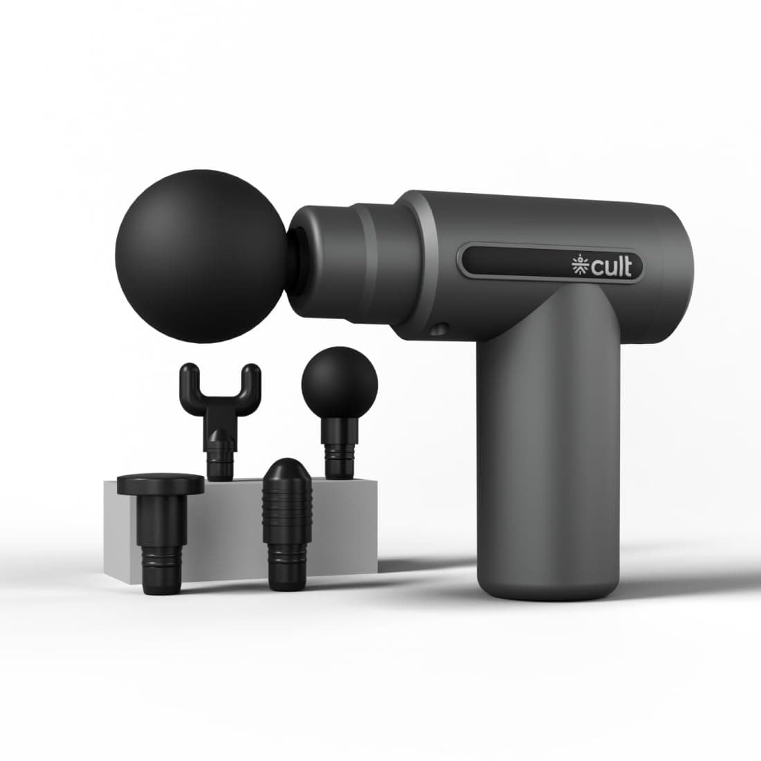 Cult Impact Deep tissue massage gun, 6-speed intensity, Silicone round head, Full body gun massager.