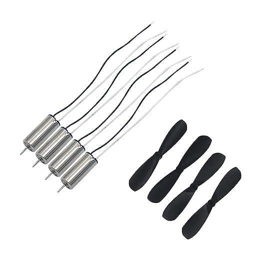 SP Electron (4 Drone Motors + 4 Drone Propellers) DC 3.7V 716 7X16Mm Micro Coreless Motor With High-Speed Mini Drones Propeller