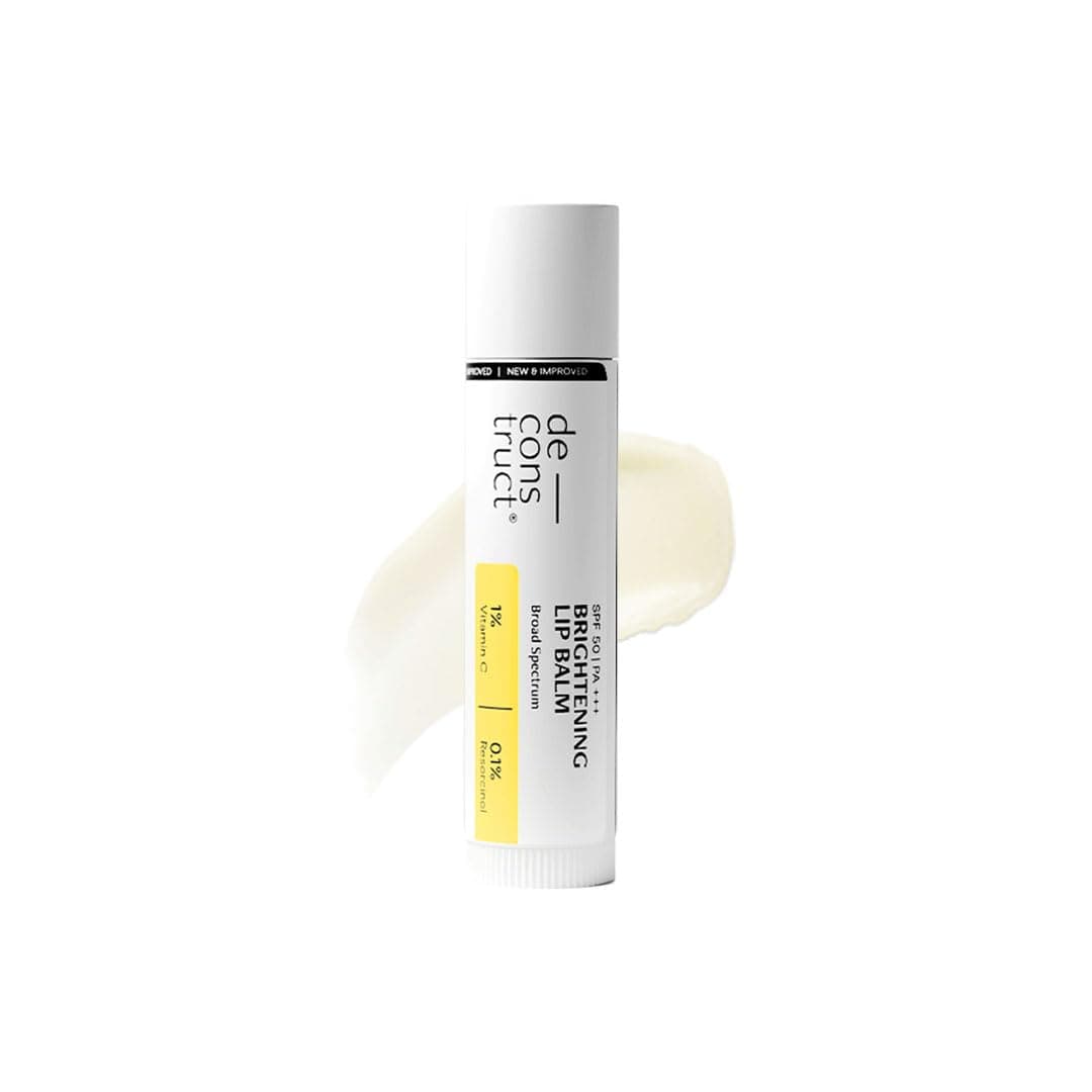 Deconstruct Brightening Lip Balm for Dark Lips | SPF 50 | Vitamin C & Resorcinol | Brightens Dark Lips & Evens Lip Tone | Vitamin E & Murumuru Butter | 4.2g