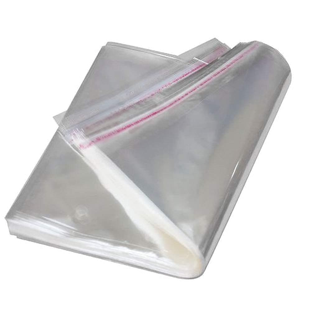 Securement Plastic Transparent Poly Bags For Packing Saree Cloth Sealable | Used For Saree Packing, Shirts Packing,Bopp Poly Bags Self Adhesive (300, 16x20)