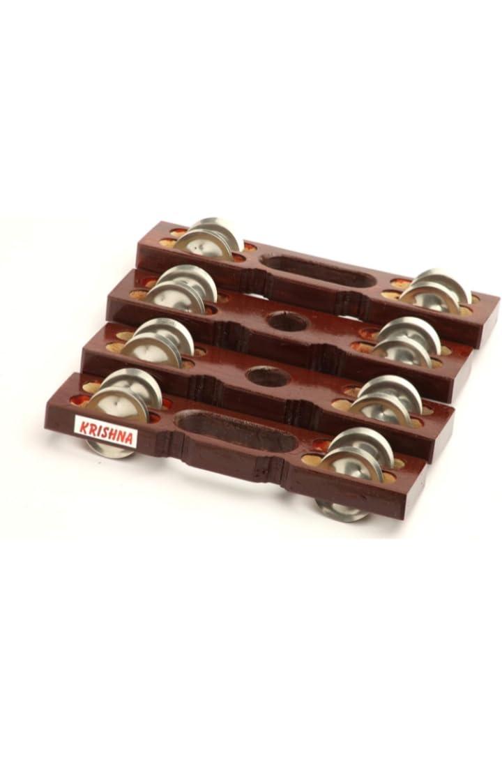 Akshar Tabla Mart Wooden Pair of Kartal Hand-Cymbals Indian Musical Percussion Instrument