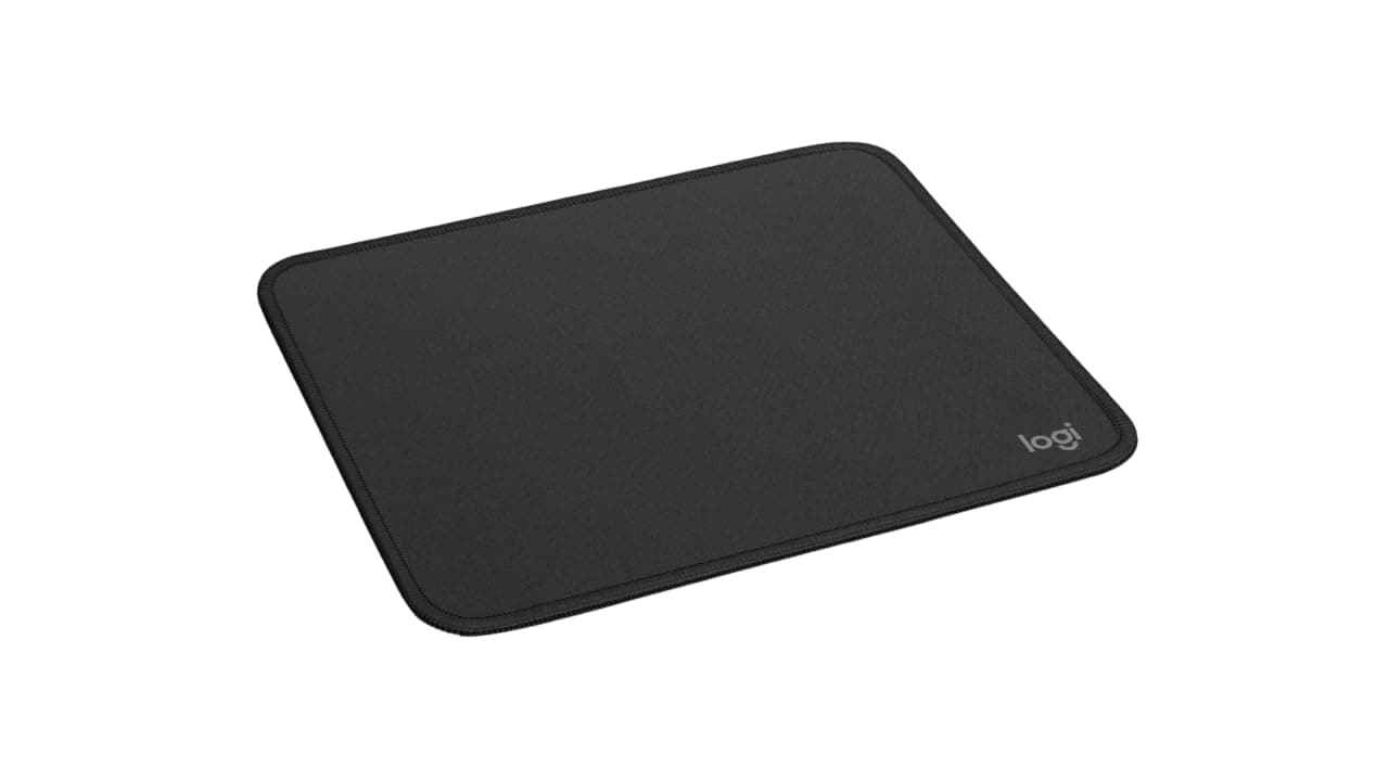 Logitech Mouse Pad - Studio Series, Computer Mouse Mat with Anti-Slip Rubber Base, Easy Gliding, Spill-Resistant Surface, Durable Materials, Portable, in a Fresh Modern Design-Graphite, (956-000031)