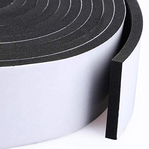 Rpi shop - Gasket Black Foam Single Sided Adhesive Tape, Insulation Foam Strip, 25mm (width) x 3mm (form thickness) x 10-meter length