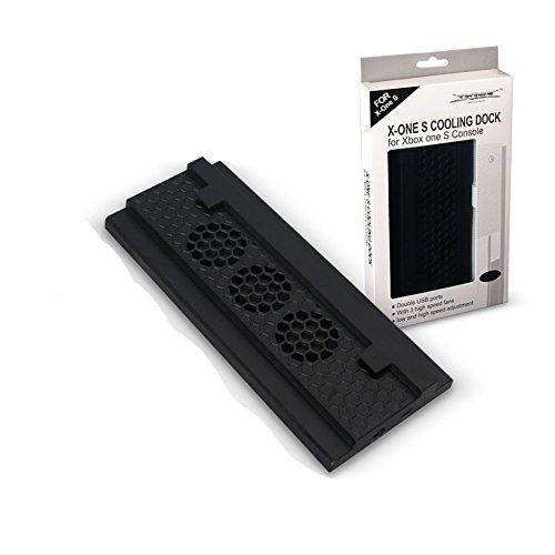 Vertical Stand Cooling Fan and 2 Ports USB Hub for Xbox One S Gaming Console System