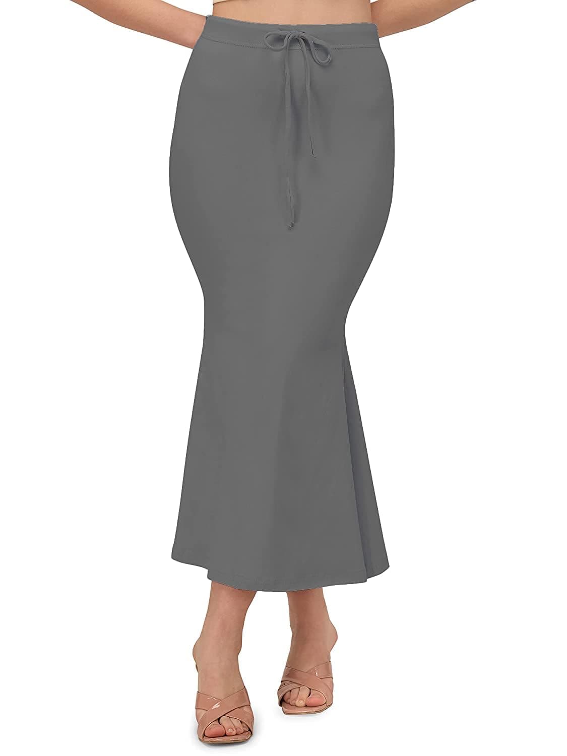 ALYNE Saree Shapewear Petticoat for Women, Women's Blended Saree Shaper Grey
