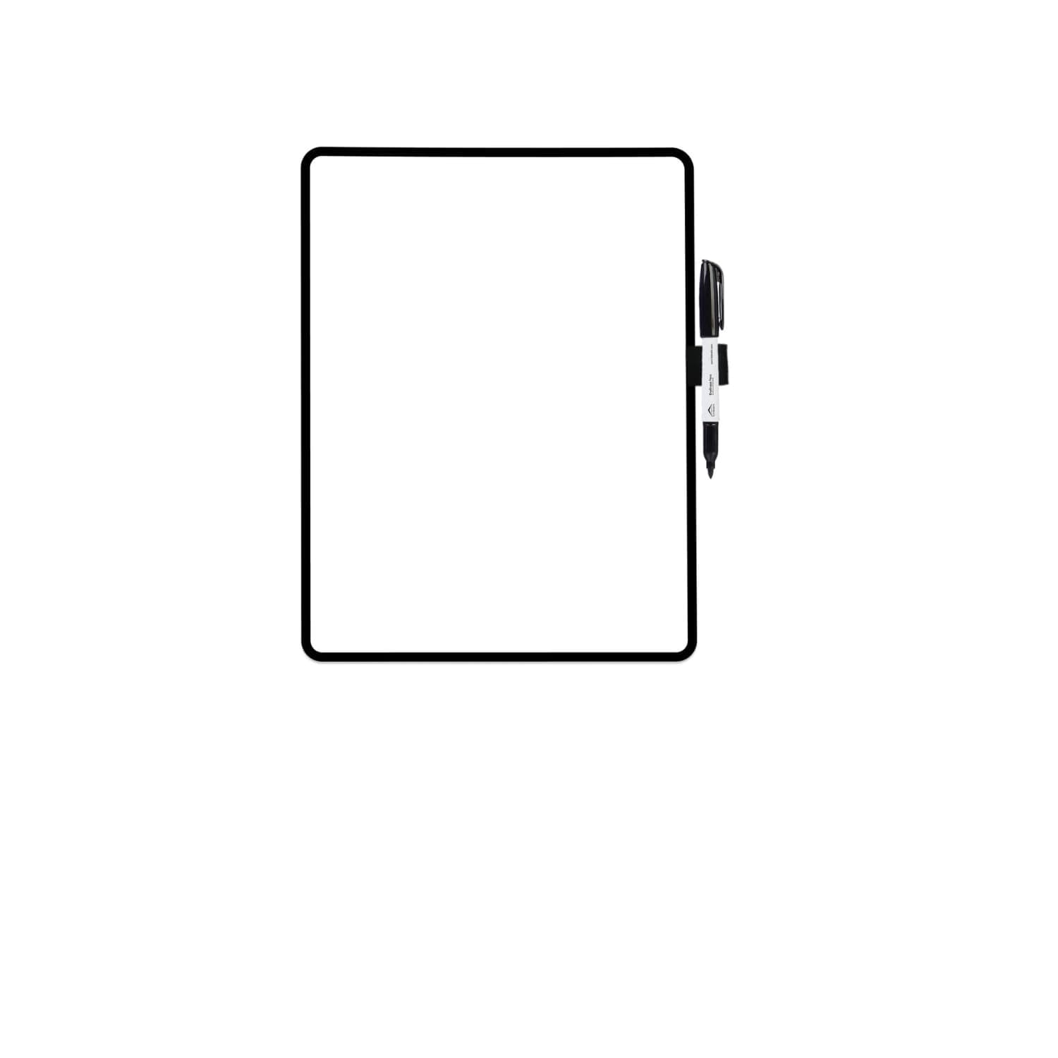 LifeKrafts Double-Sided Whiteboard with Black Frame | Pack of 1 | 9x12 Inch | Includes 1 Marker Pens | Reusable Dry Erase Writing Board for Meetings, Presentations, Planning, Teaching, Office&Home