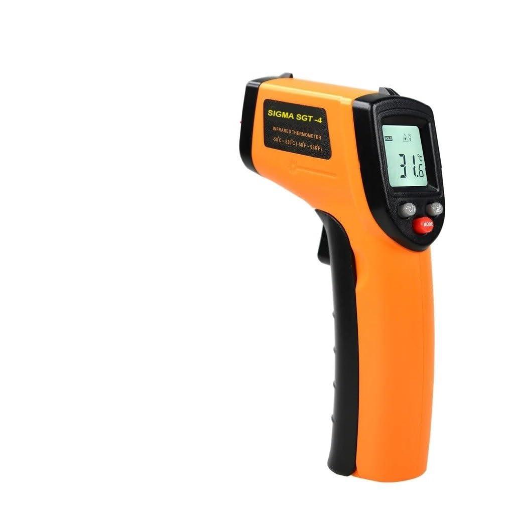 SIGMA Make Laser Infrared Thermometer Non-Contact Digital Handheld Temperature Gun With Back Light LCD Display Industrial Thermometer For Industrial, Kitchen Cooking (SRT-4) -50C to 400C