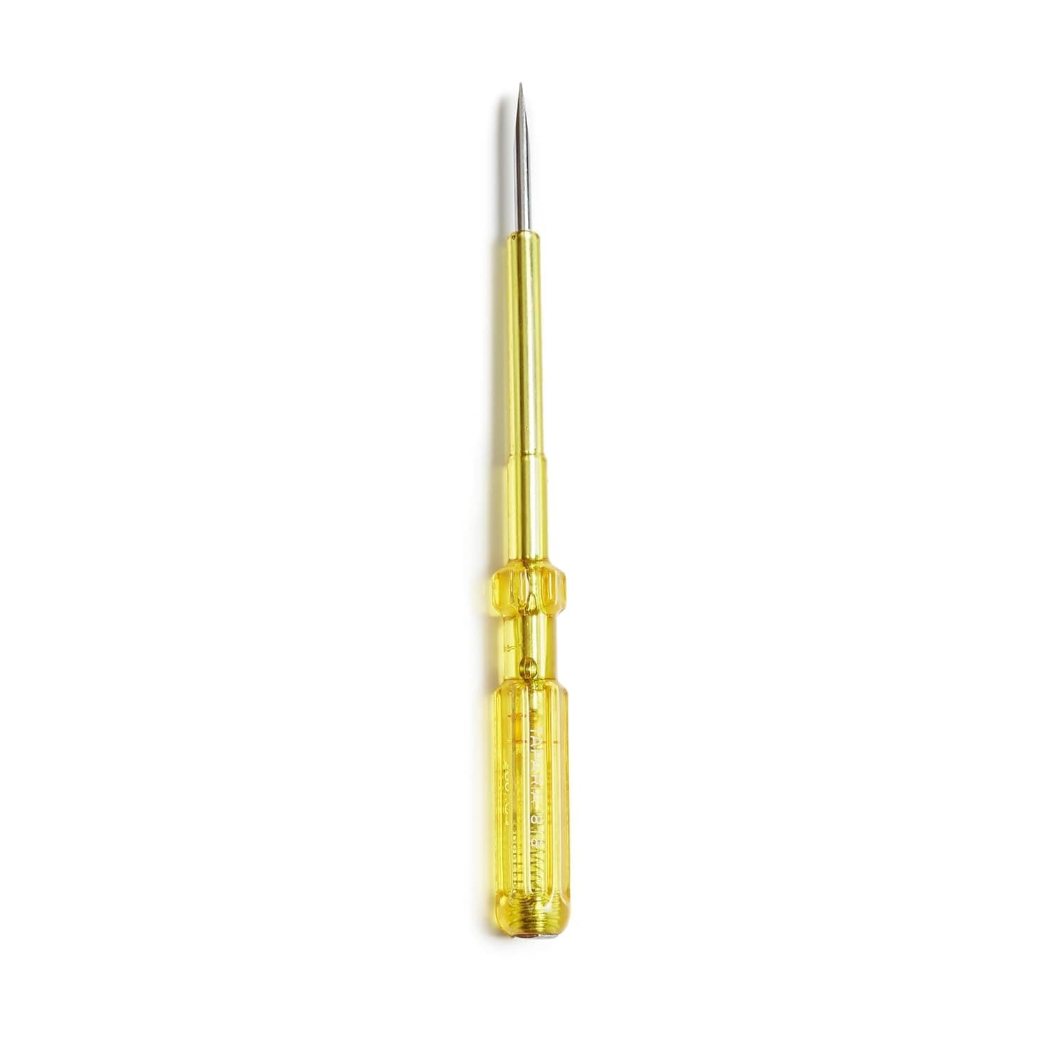 Taparia 818 Tester | Neon Glow Light | Yellow Colour | 200 mm | PVC Insulated Sleeve withstands upto 2000 V DC | Comfort Grip| Suitable for Electrical, Home, DIY and Professional