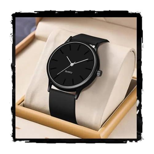 Acnos Black Colour Dial with Softest Silicone Black Colors Strap Analog Wrist Watch for Men Boys