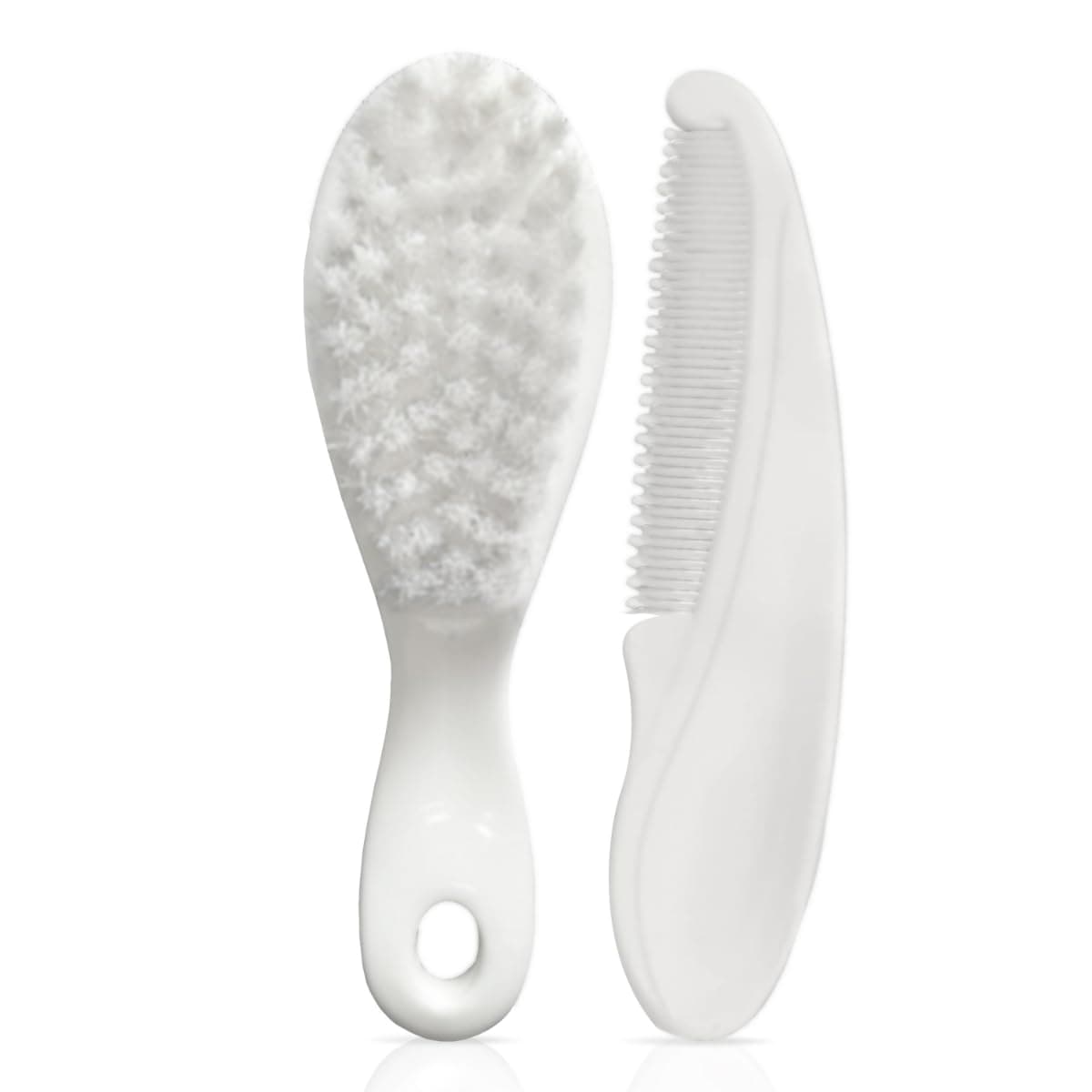 LuvLap Elegant Baby Comb & Brush Set, Soft Bristles for Gentle Hair Grooming, Complete Hair Grooming Kit for Infants, Newborns & Toddlers, Suitable from Birth (0M+), Perfect Baby Shower Gift