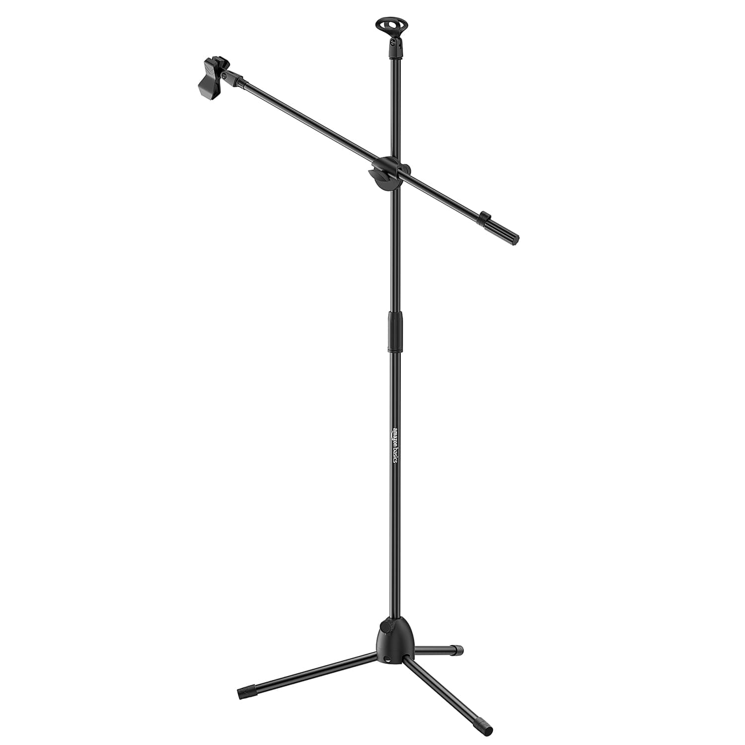 Amazon Basics 3 Leg Boom Heavy Duty Microphone Stand | For Studio Recording, Speeches & Live Performances | Stable and Flexible | Slip Resistant
